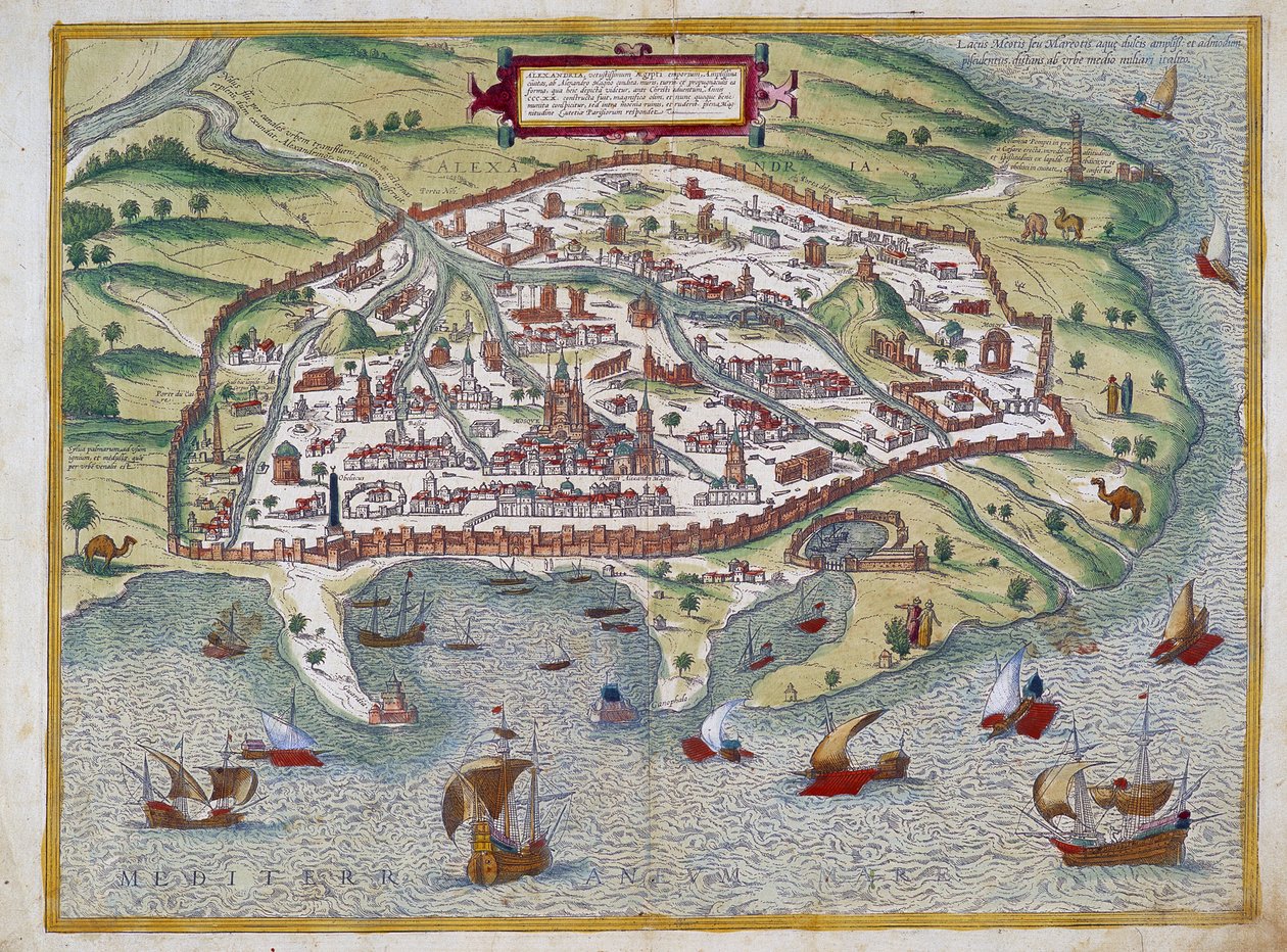 Kaart van Alexandrië - door Abraham Ortelius, Antwerpen door Abraham Ortelius