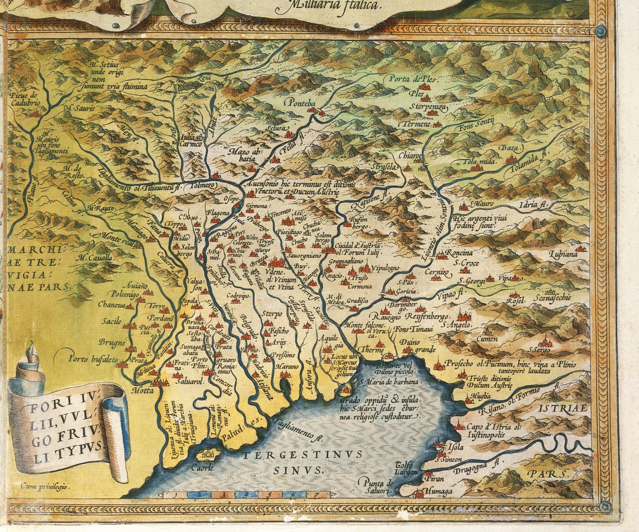 Kaart van Friuli Venezia Giulia, uit Theatrum Orbis Terrarum door Abraham Ortelius door Abraham Ortelius