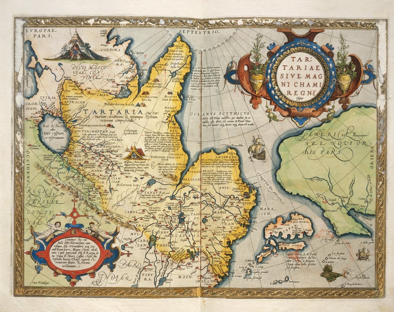 Kaart van Tartary, Noord-Centraal Azië, uit Theatrum Orbis Terrarum door Abraham Ortelius door Abraham Ortelius