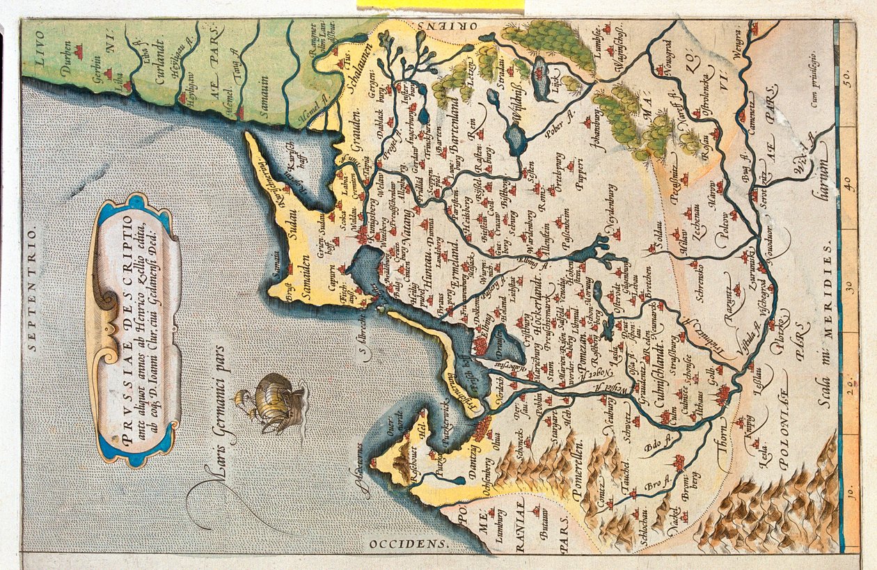 Noordoost-Polen, Rusland, Litouwen door Abraham Ortelius