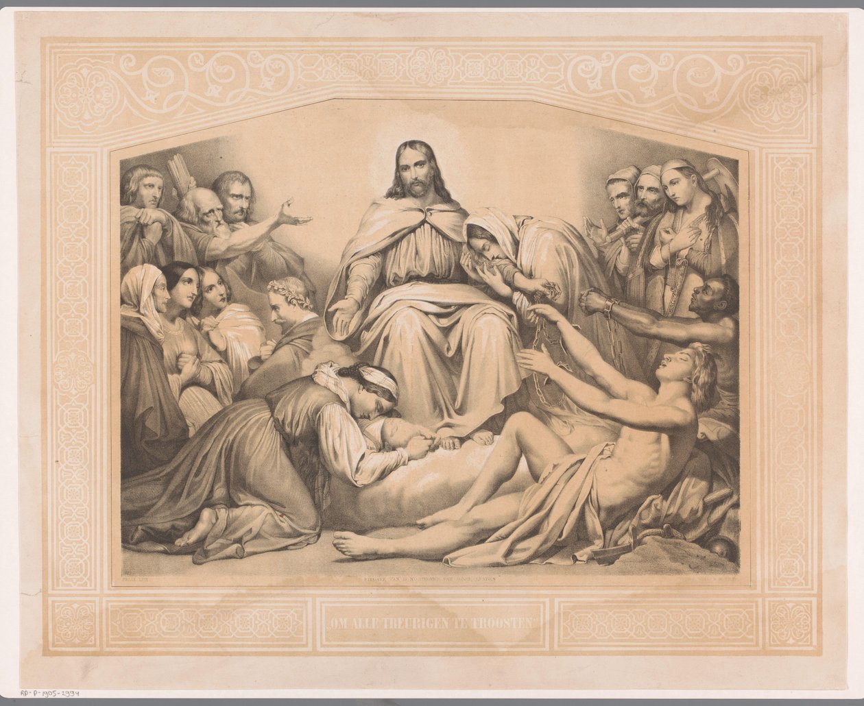 Christus consolator door Abraham Pieter Felix