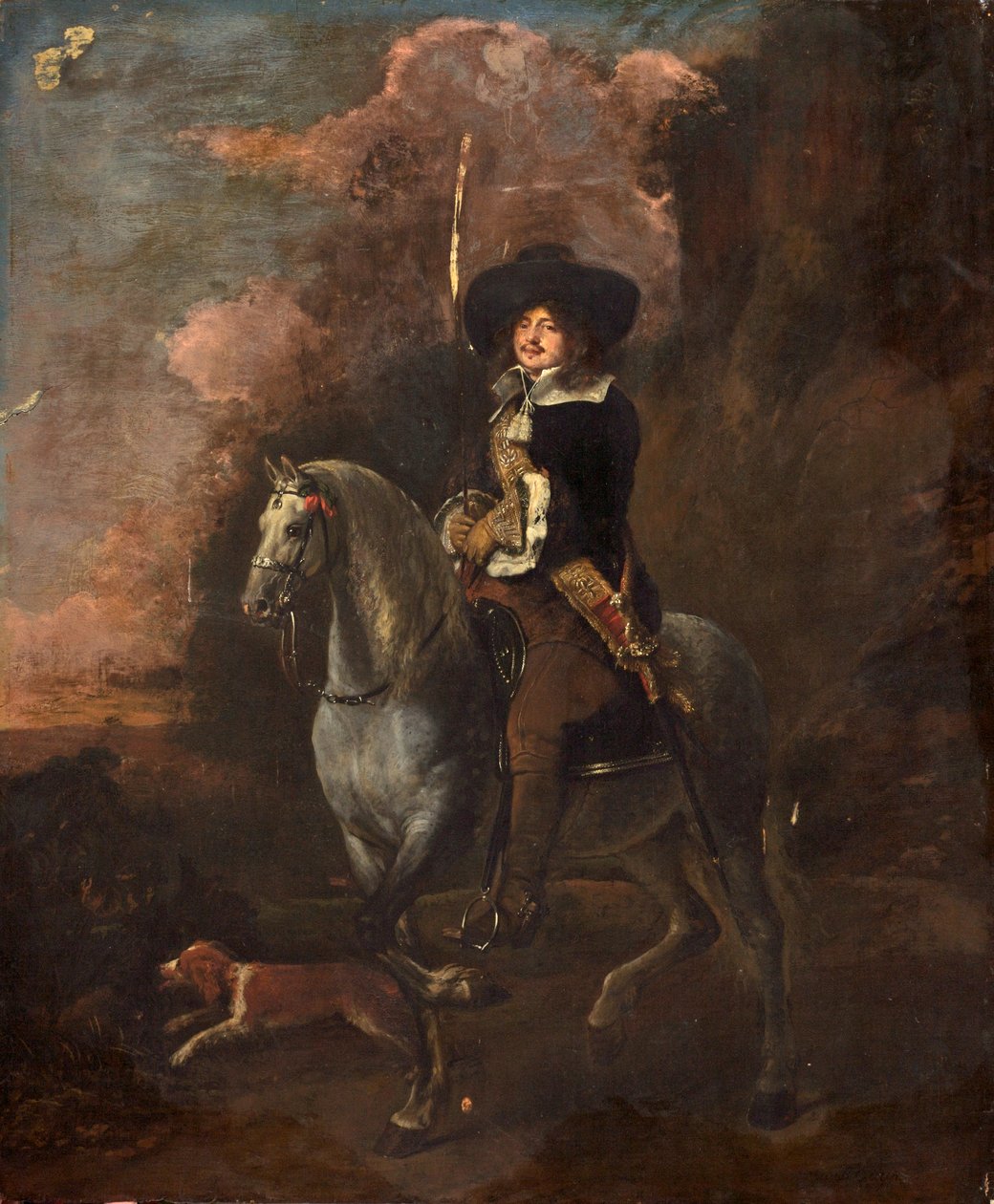 Ruiter op een Grijs Paard, ca. 1660 door Abraham Pietersz. van Kalraet