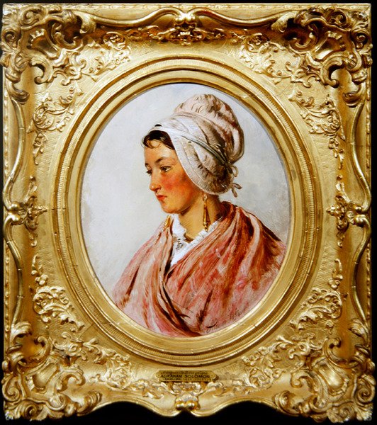 Portret van Marguerite Bourgoigne door Abraham Solomon
