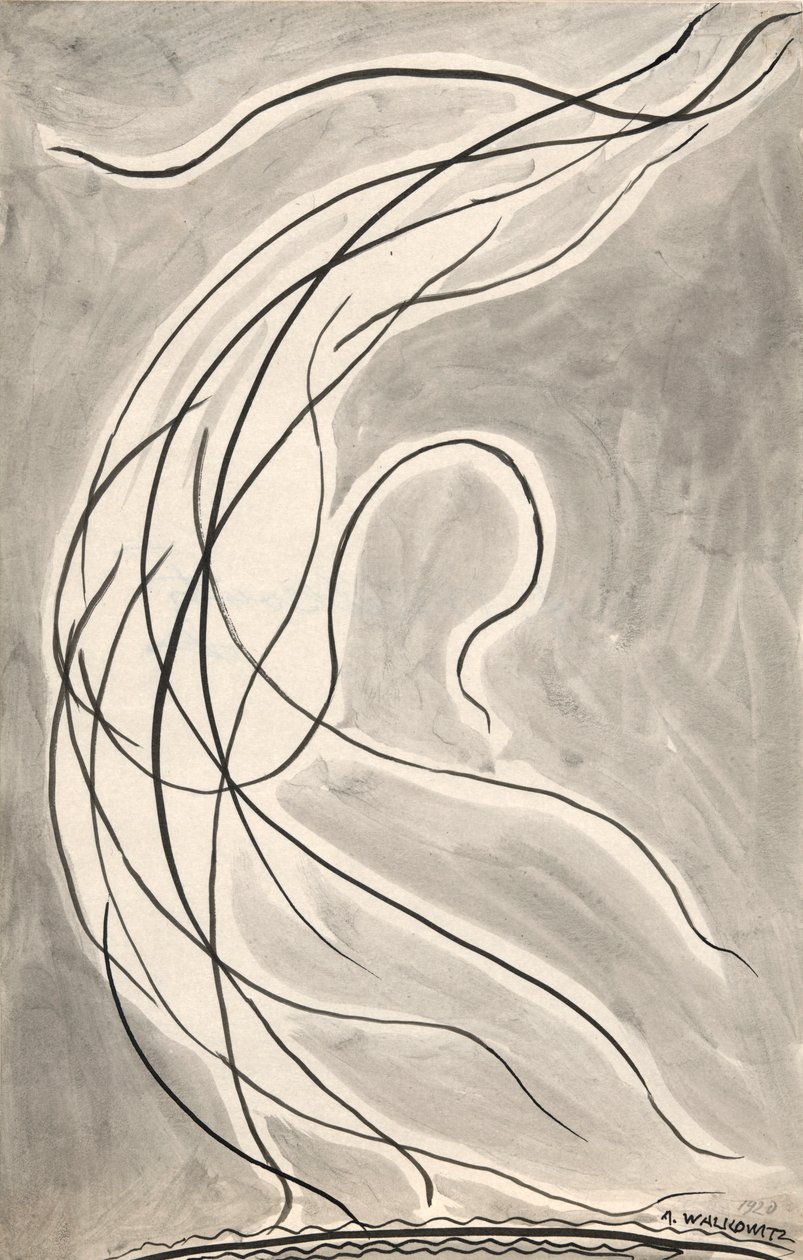 Ritmische Lijnen: Dans Abstractie door Abraham Walkowitz