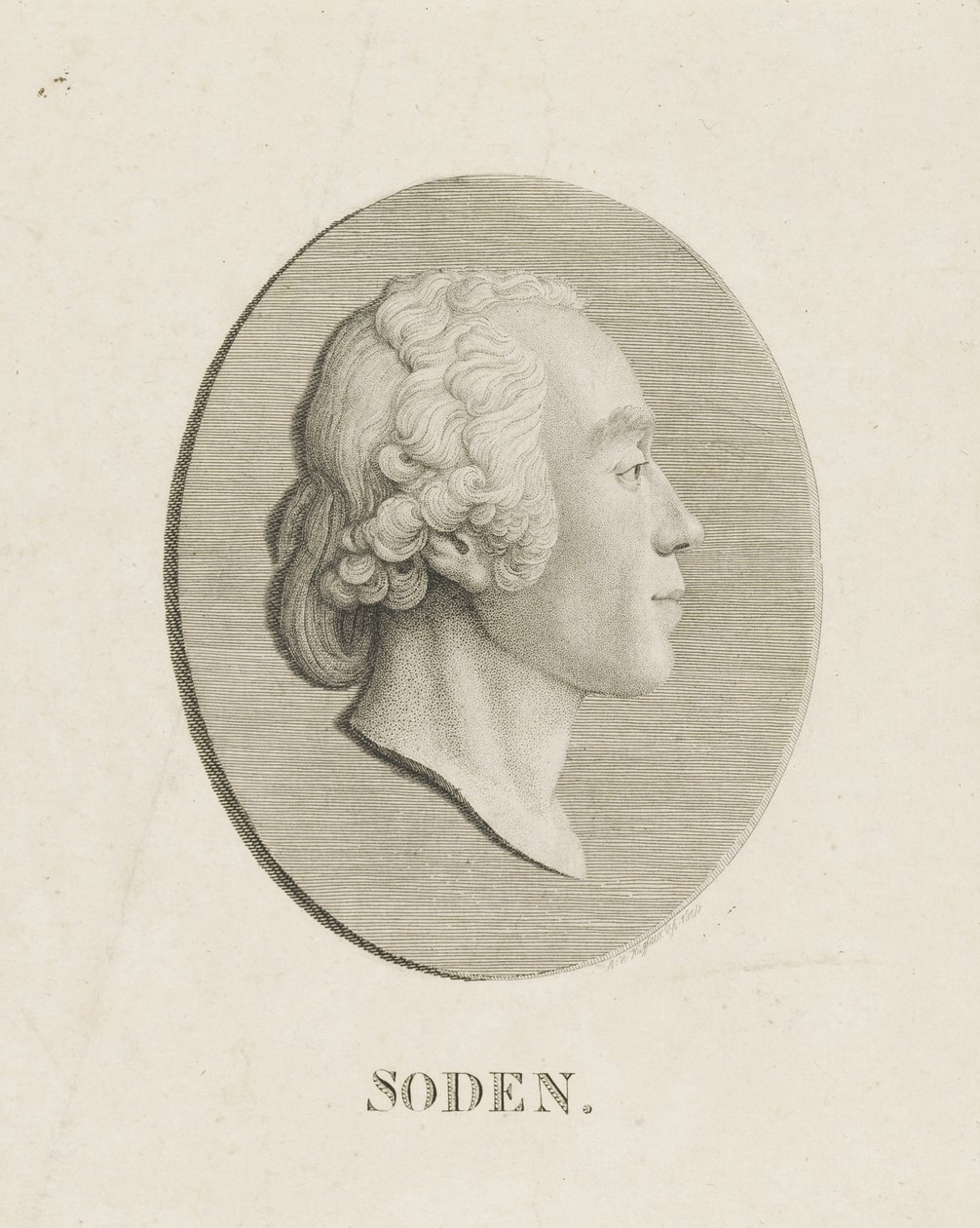 Friedrich Julius Heinrich Graaf von Soden auf Sassanfahrt 1754-1831, 1800 door Abraham Wolfgang Küffner
