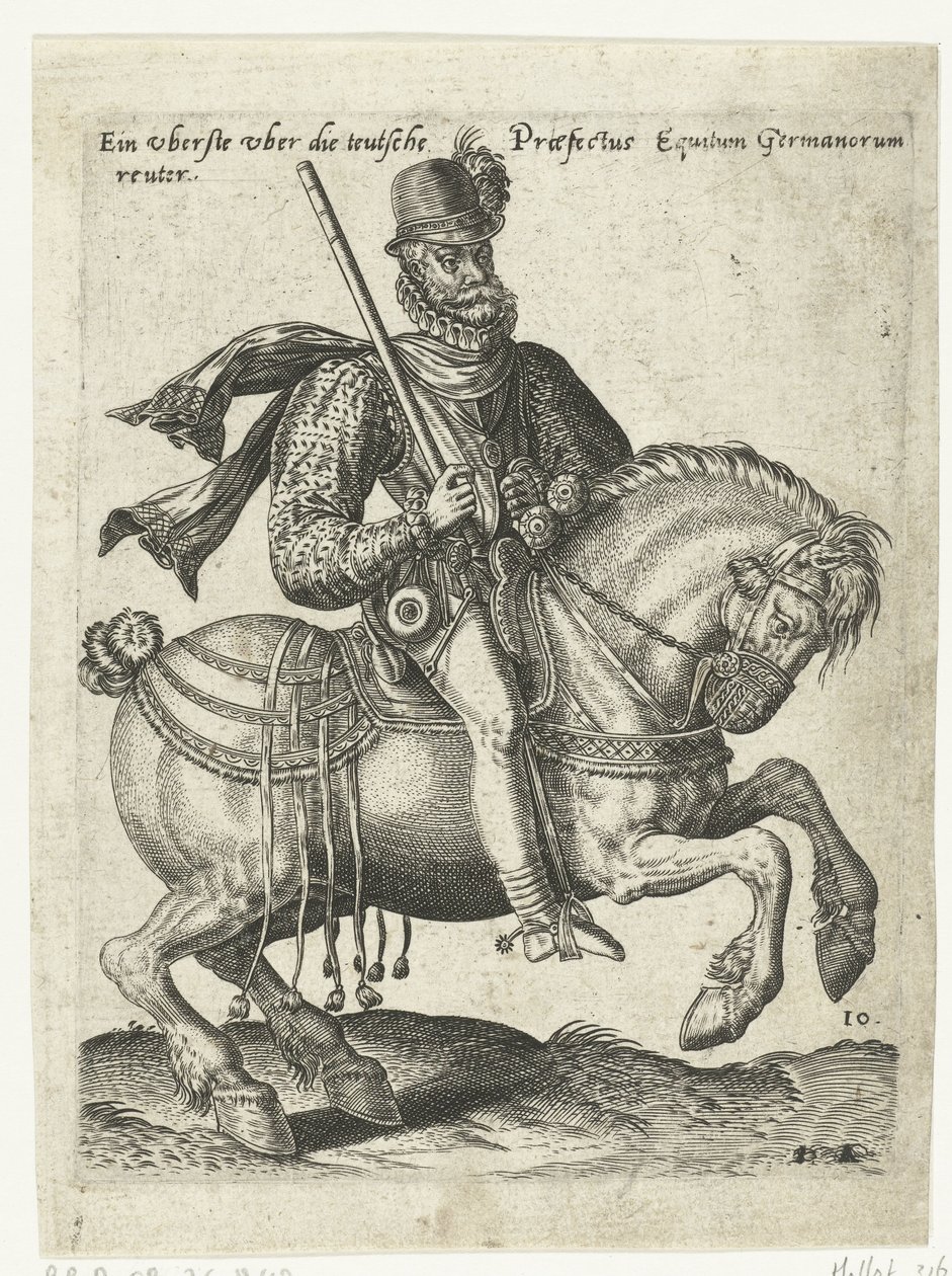 Duitse ruiter-commandant door Abraham de Bruyn (attributed to)