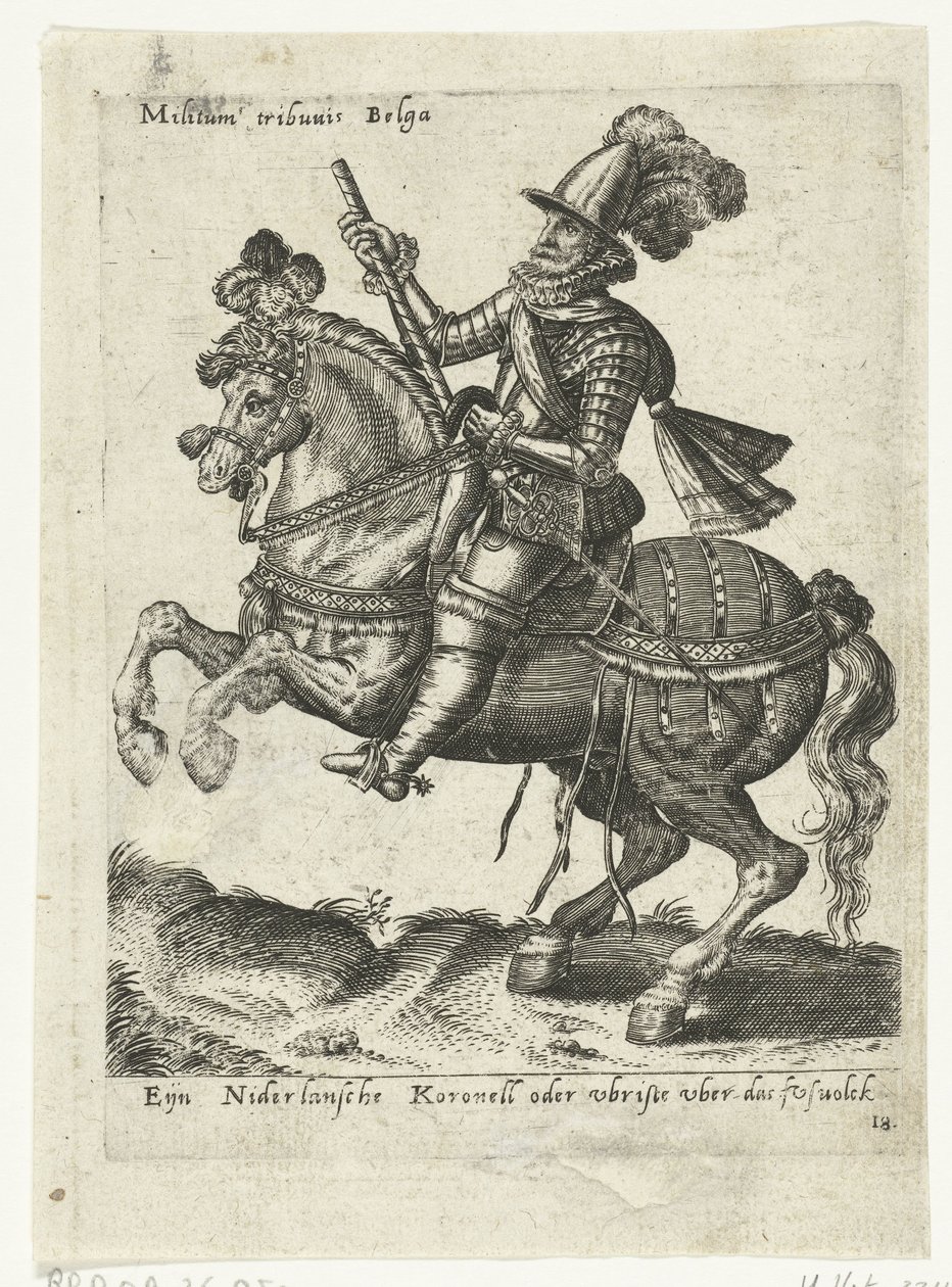 Nederlandse ruiter-commandant door Abraham de Bruyn (attributed to)