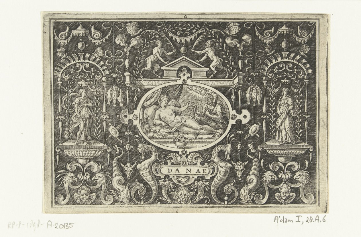 Danae en Jupiter als regen goudstukken DANAE door Abraham de Bruyn