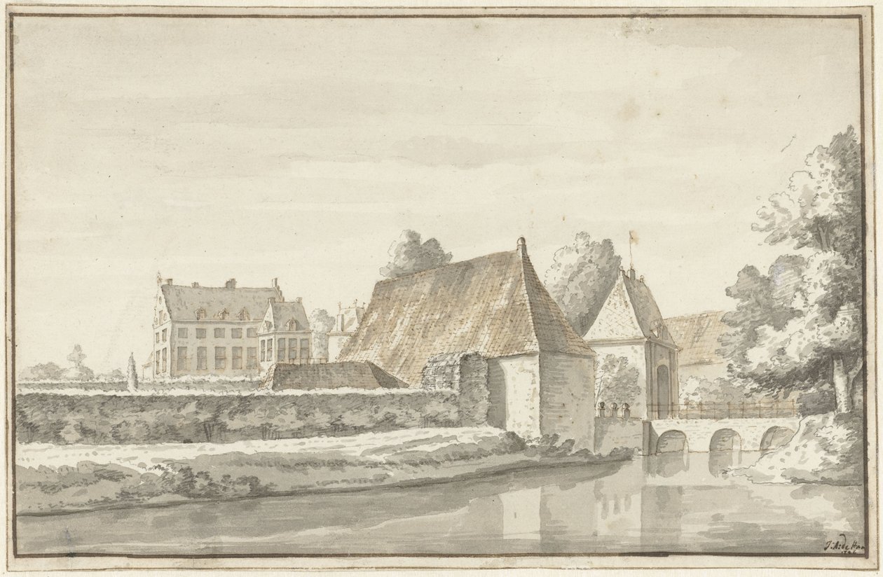 Het Huis te Dort, bij Gorssel door Abraham de Haen (II)