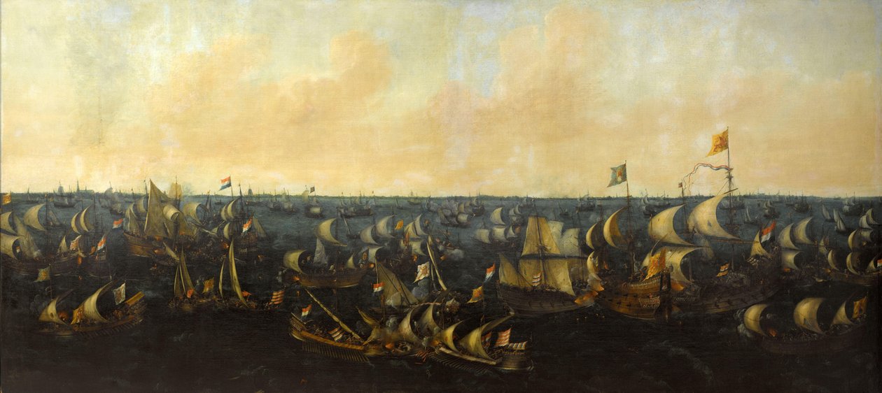 De slag op de Zuiderzee, 6 oktober 1573 door Abraham de Verwer