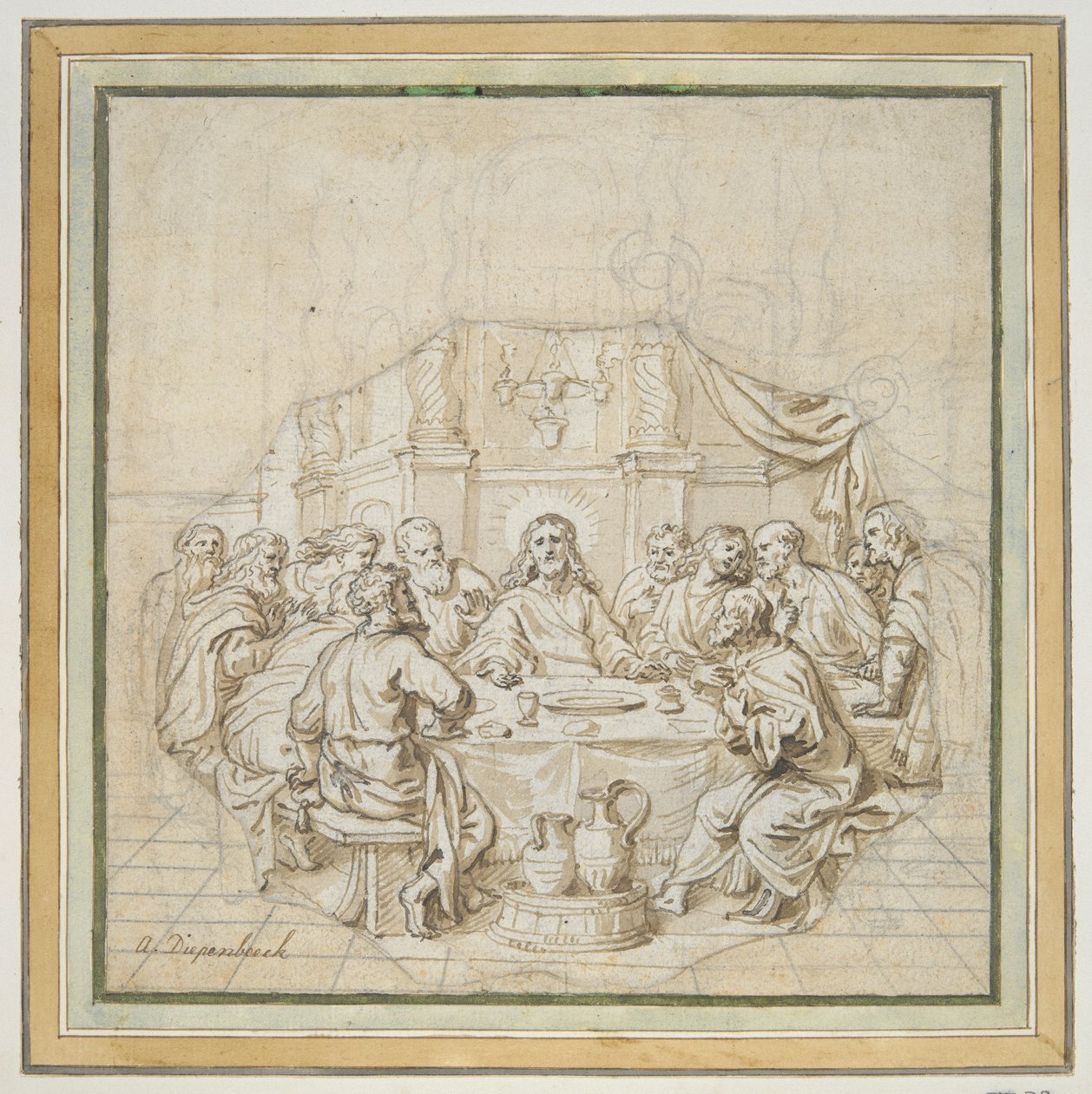 Het Laatste Avondmaal door Abraham van Diepenbeeck