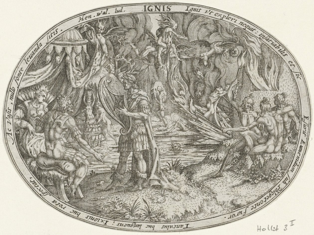 Orpheus in de onderwereld: het element vuur door Abraham van den Hecken