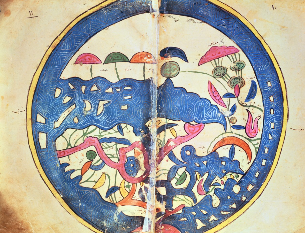 Kaart van Egypte, 1348 door Abu Muhammad Al-Idrisi or Edrisi