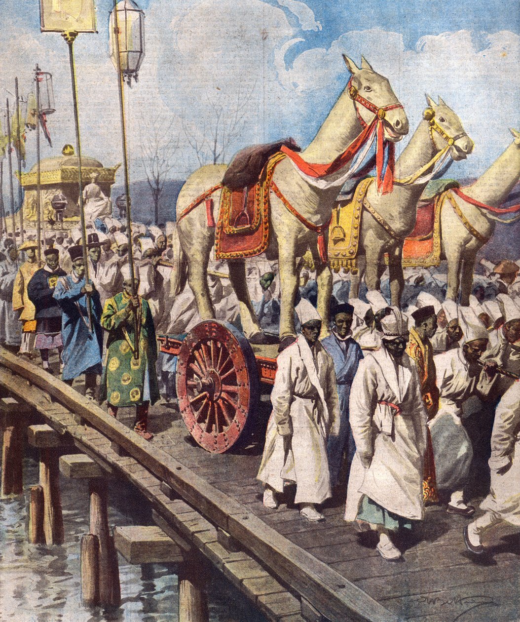 Begrafenisstoet van Gojong, Keizer Gwangmu van het Koreaanse Rijk in maart 1919, omslagillustratie van 