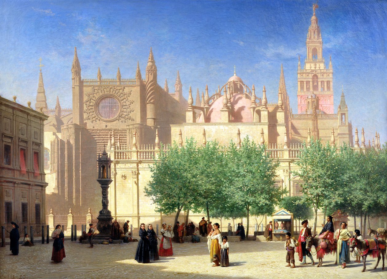 De kathedraal van Sevilla door Achille Zo