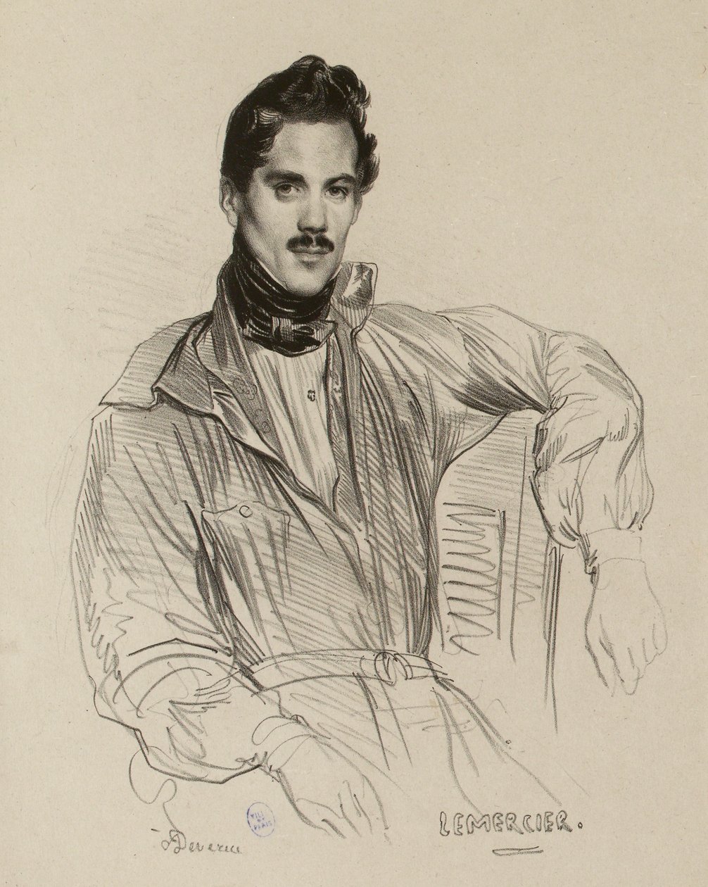 Portret van Rose-Joseph Lemercier (IFF 178) door Achille Devéria
