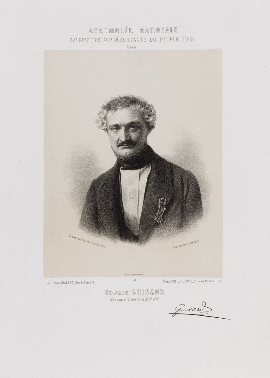 Nationale Assemblee, tribune volksvertegenwoordigers - Sylvain Guizard (Creuse) door Achille Devéria