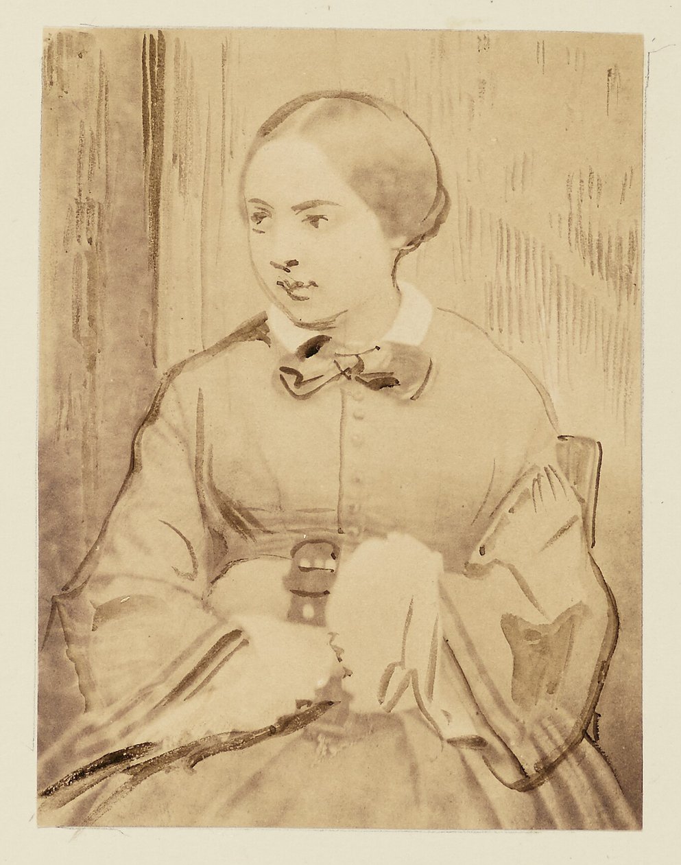 [Portret van een jonge dame, waarschijnlijk Cécile Devéria]. door Achille Devéria
