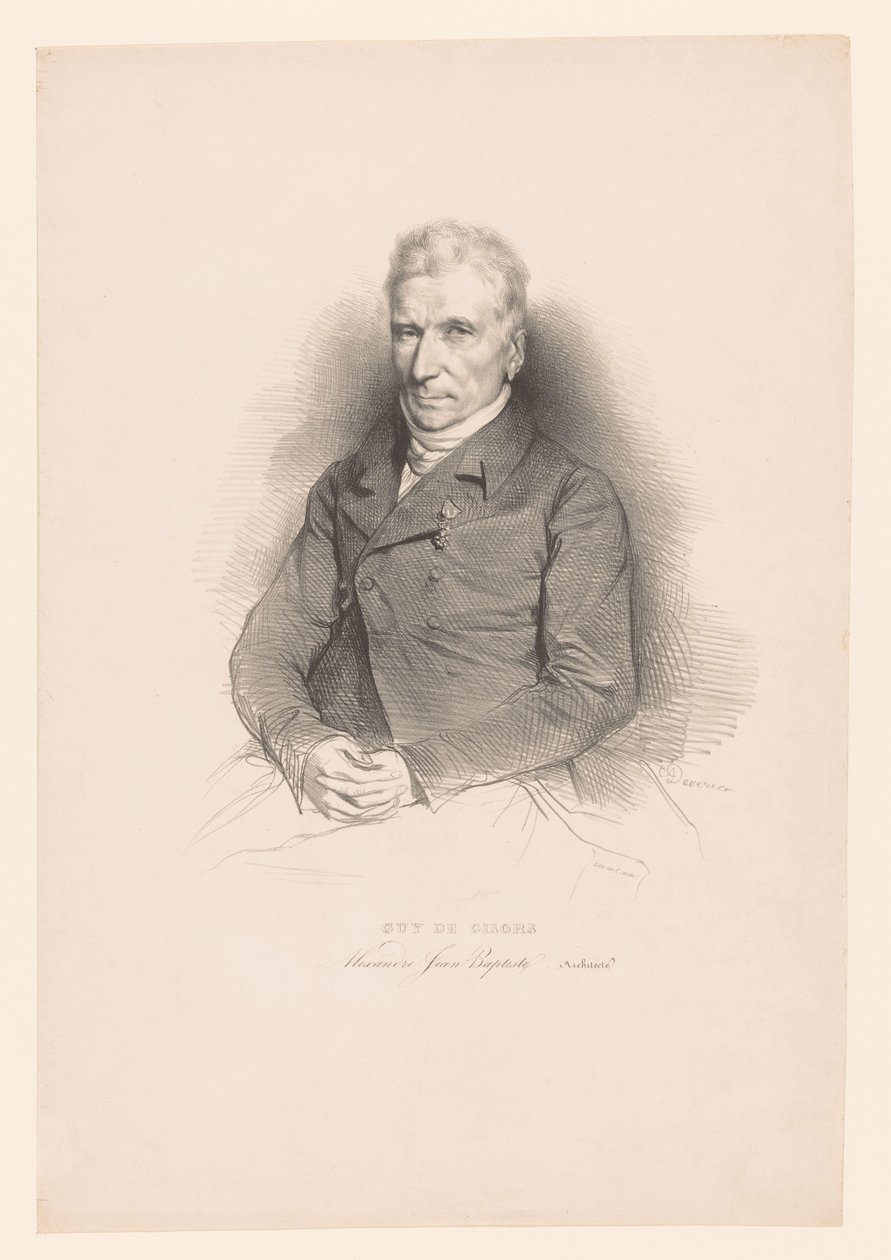 Portret van Alexandre-Jean-Baptiste-Guy de Gisors door Achille Devéria