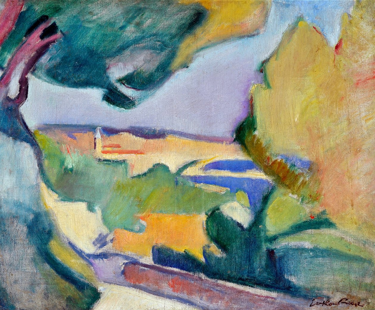 Mediterraan landschap, ca.1907 door Achille Emile Othon Friesz