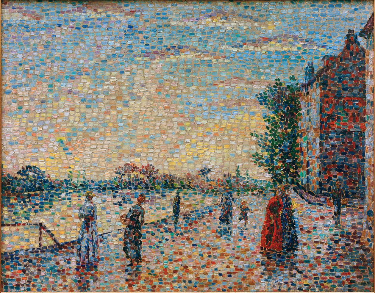 De wandeling langs de rivier door Achille Lauge