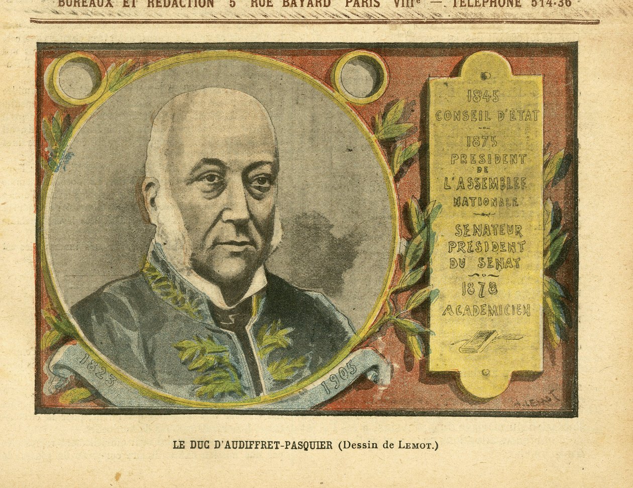 Illustratie in Le Pelerin door Achille Lemot
