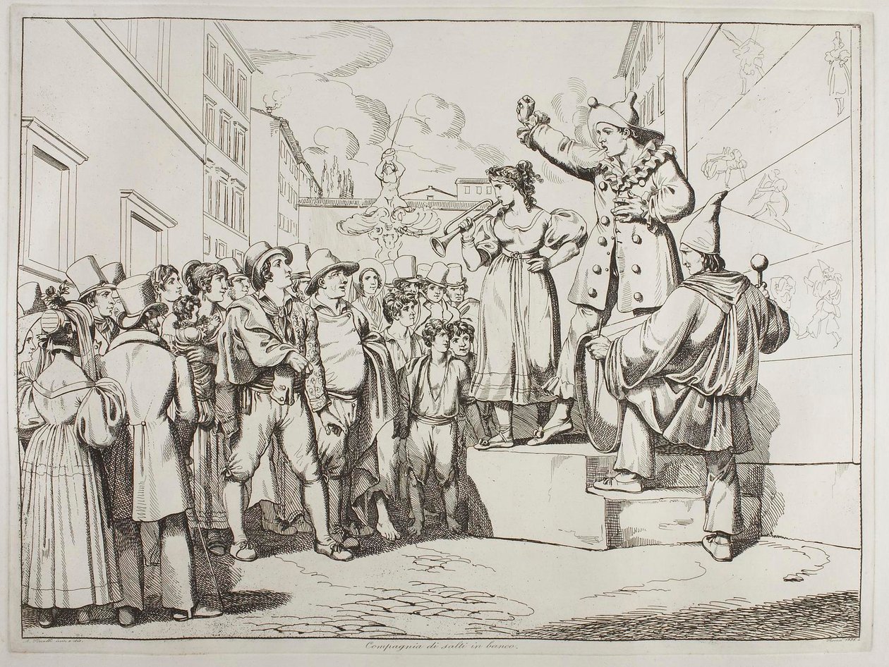 Optreden van het dansgezelschap door Achille Pinelli