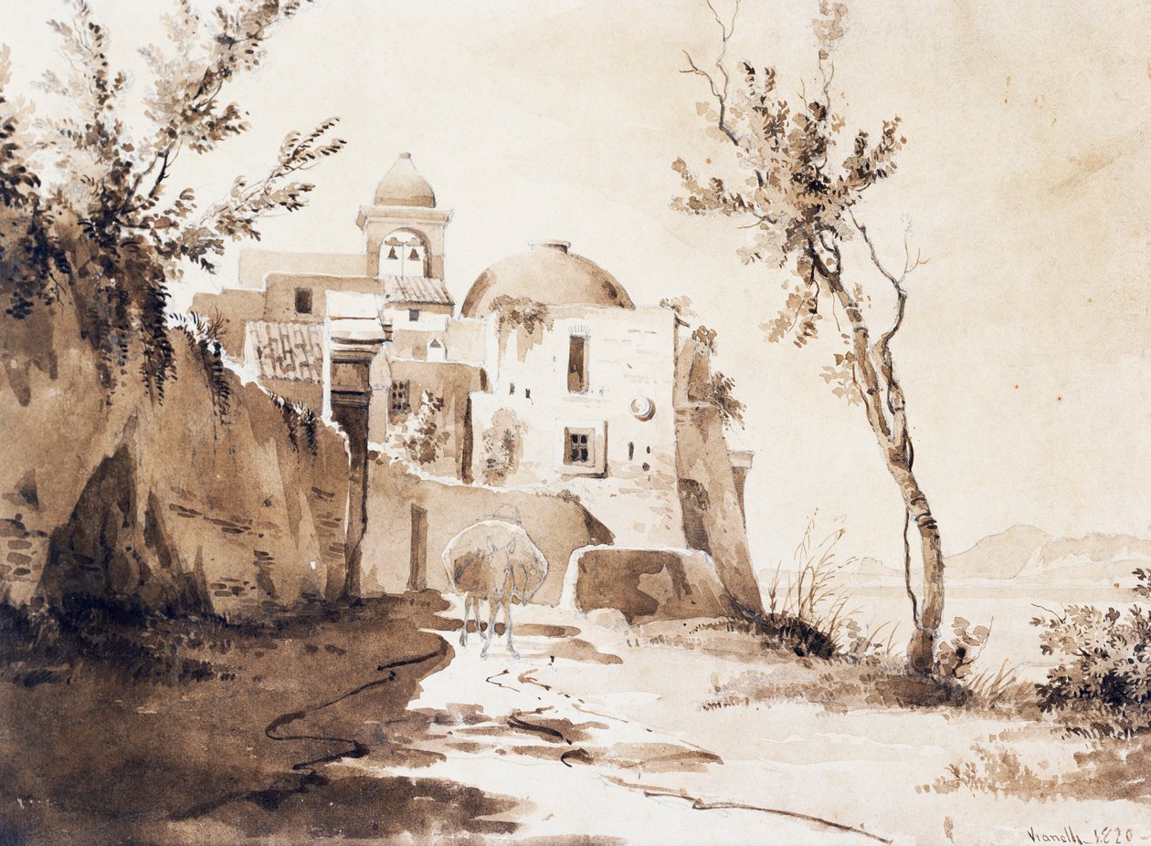 Kerk van San Francesco in Pozzuoli door Achille Vianelli