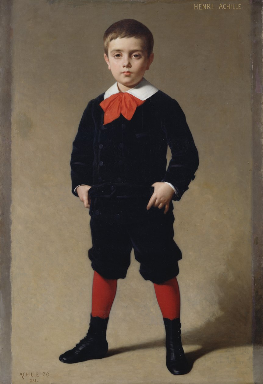 Portret van Henri Achille, de zoon van de kunstenaar, 1881 door Achille Zo