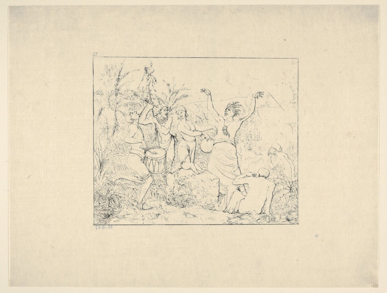 Vrije Zwarte Mensen in Haïti uit Confederate War Etchings, 1861-63 door Adalbert John Volck