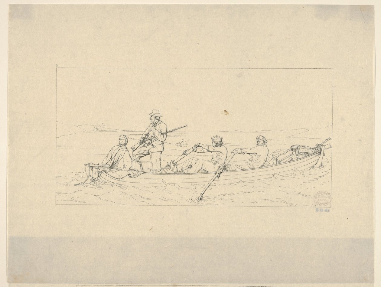 Marylanders steken de Potomac over om zich bij het Zuidelijke leger aan te sluiten uit Confederate War Etchin... door Adalbert John Volck
