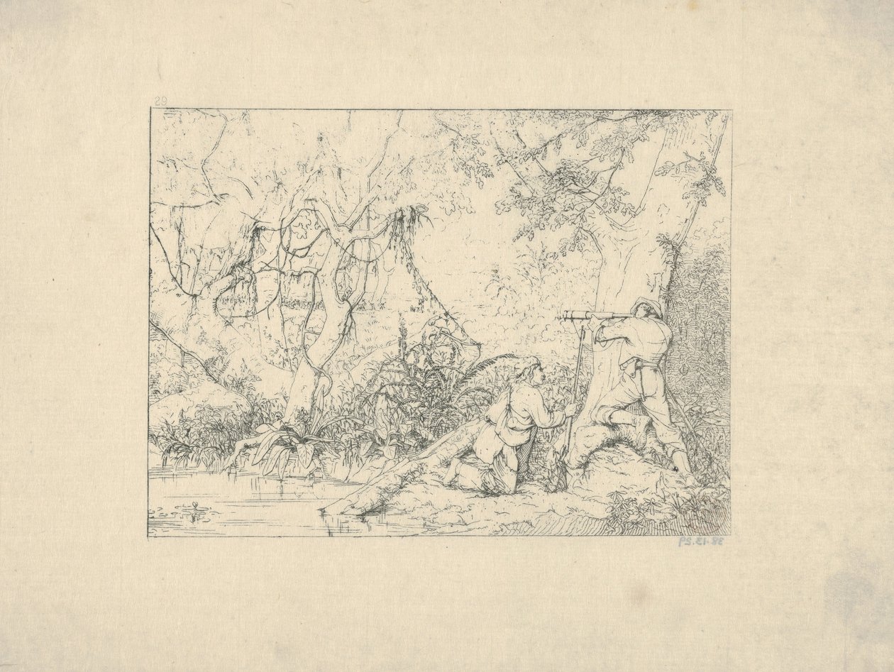 Vicksburg Kanaal uit Confederate War Etchings, 1861-63 door Adalbert John Volck
