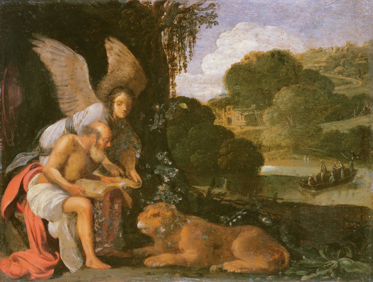 St. Hiëronymus in de Wildernis door Adam Elsheimer