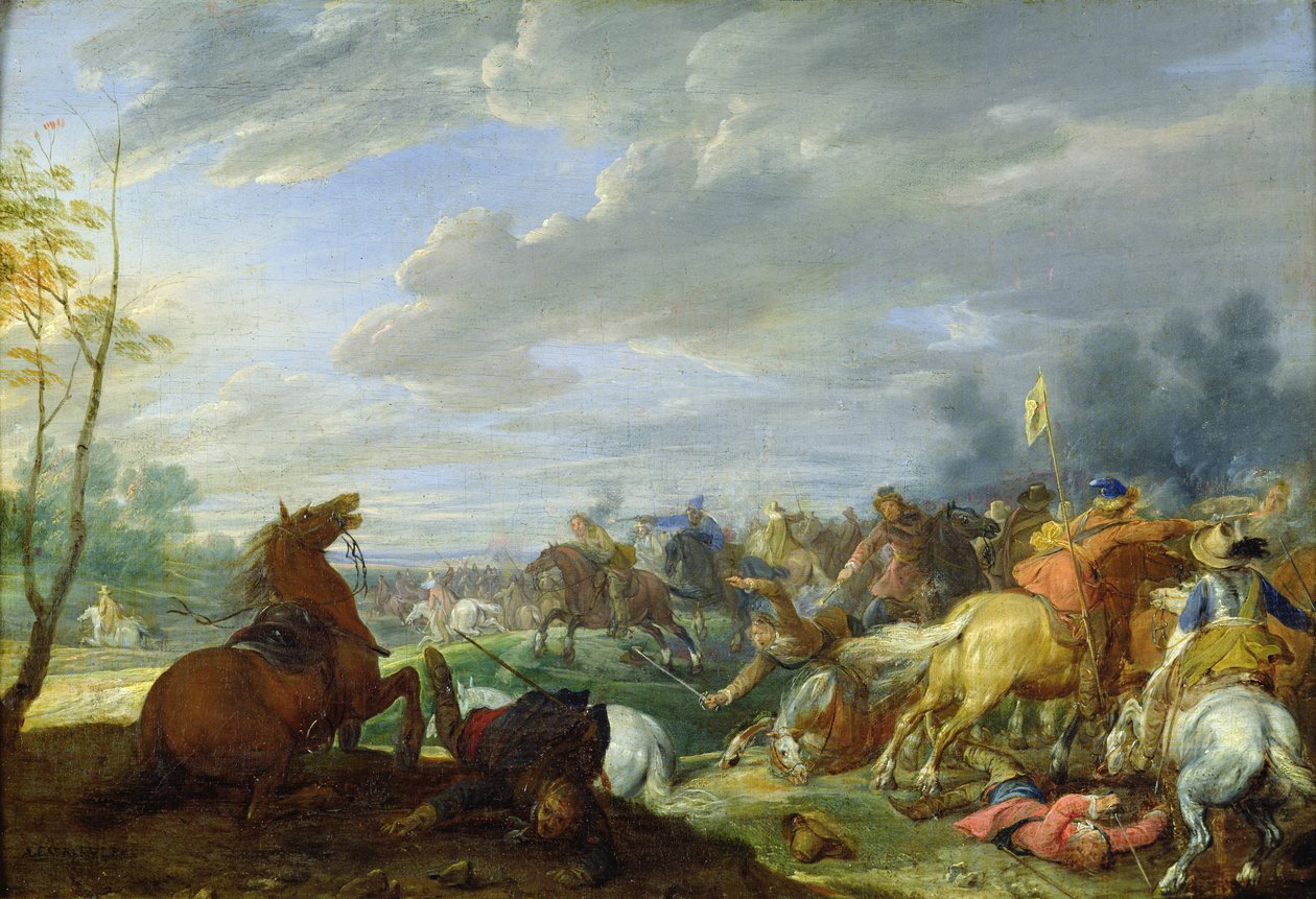 Schok Cavalerie door Adam Frans van der Meulen