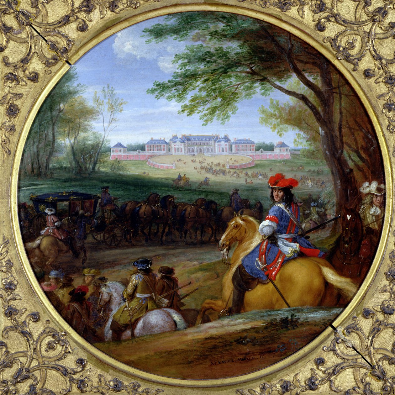 Uitzicht op het Paleis van Versailles in 1669 door Adam Frans van der Meulen