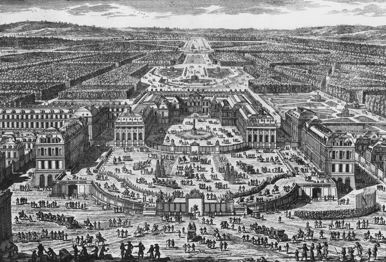 Uitzicht op het Kasteel van Versailles door Adam Perelle