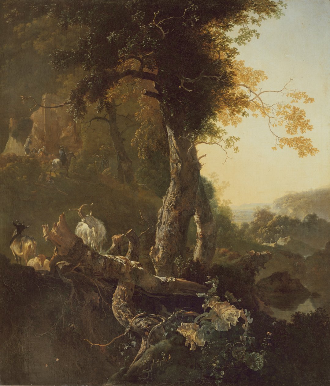 Landschap met Opkomende Zon door Adam Pynacker