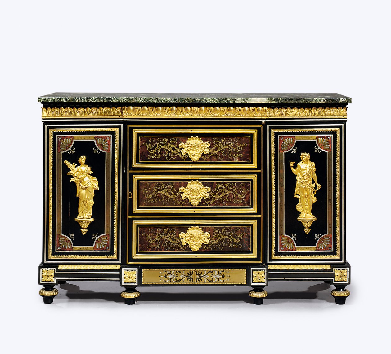 Late Louis XVI ormolu-gemonteerde boulle marqueterie zijcabinet door Adam (attr. to) Weisweiler