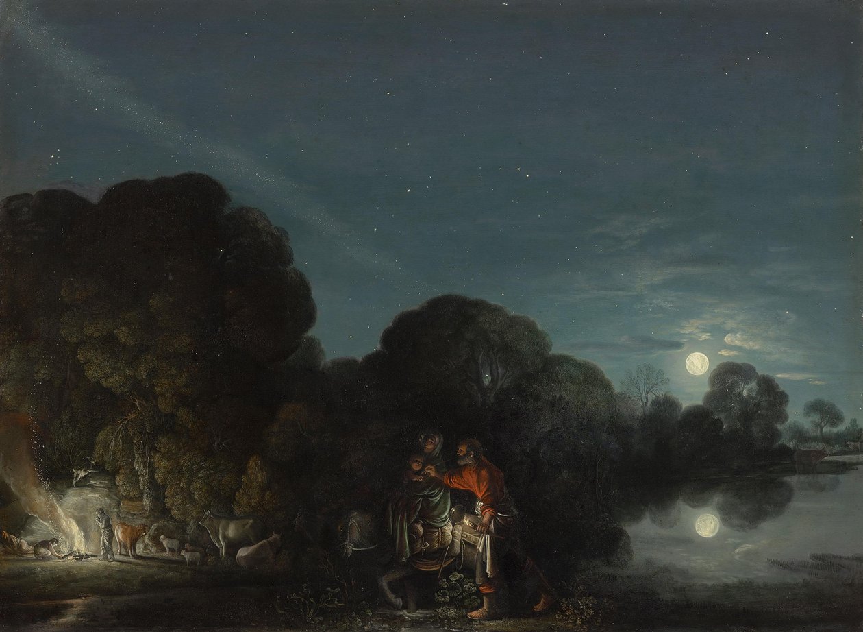 De vlucht naar Egypte door Adam Elsheimer
