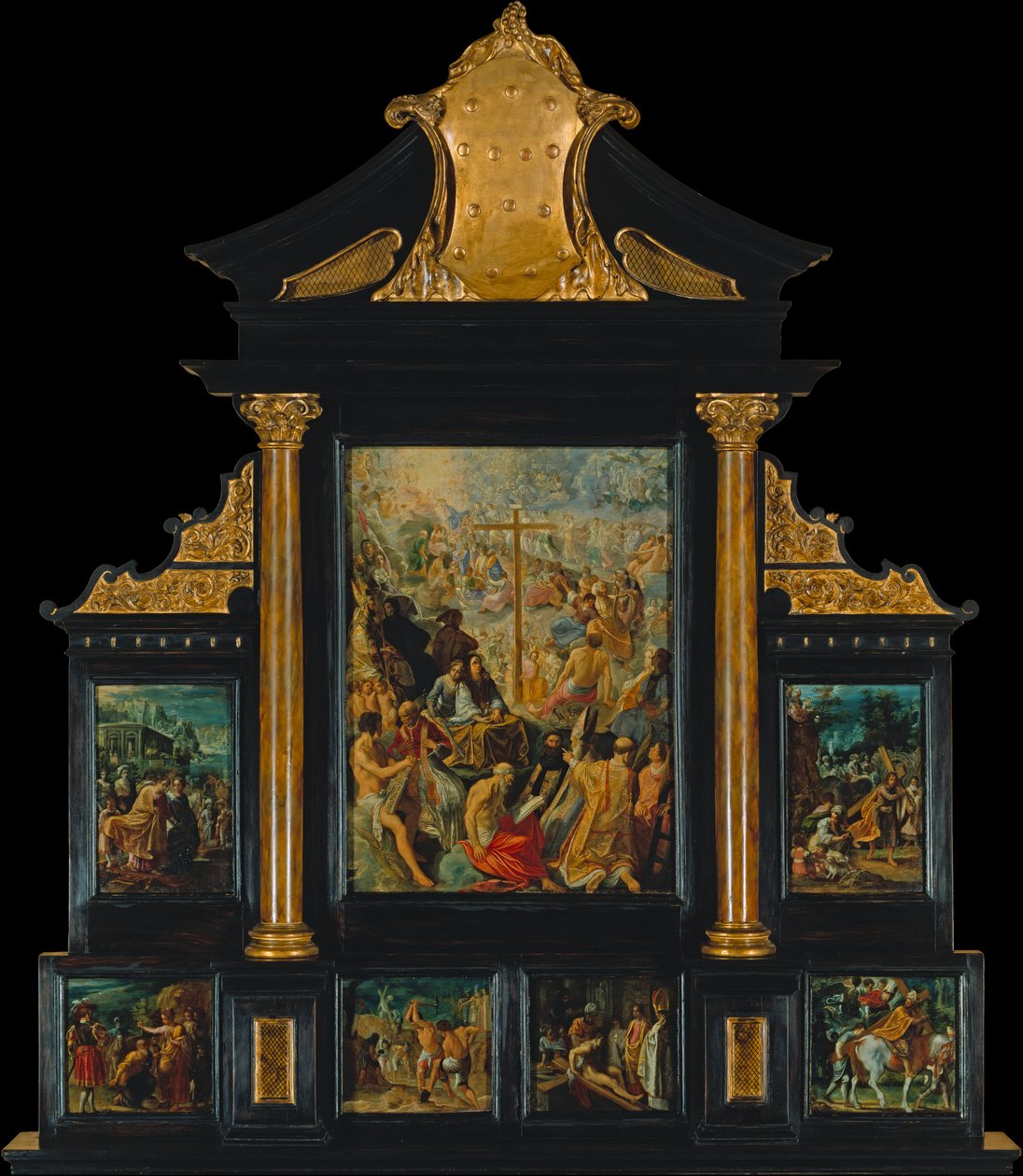 Het altaarstuk van het Heilige Kruis door Adam Elsheimer