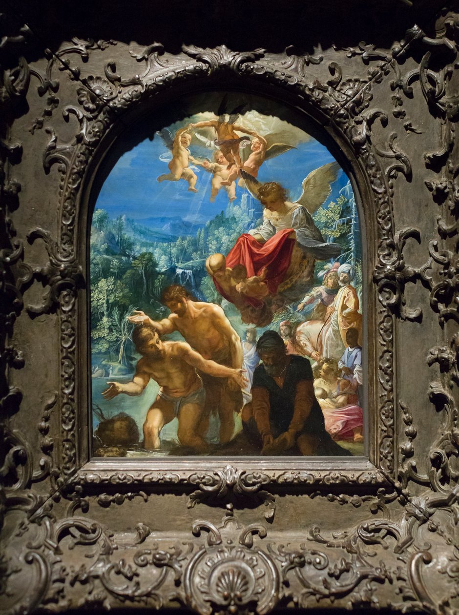 De doop van Christus, ca. 1598-1600 door Adam Elsheimer