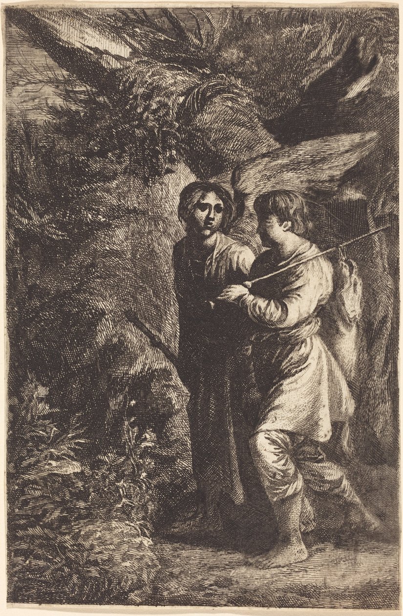 Tobias en de engel door Adam Elsheimer