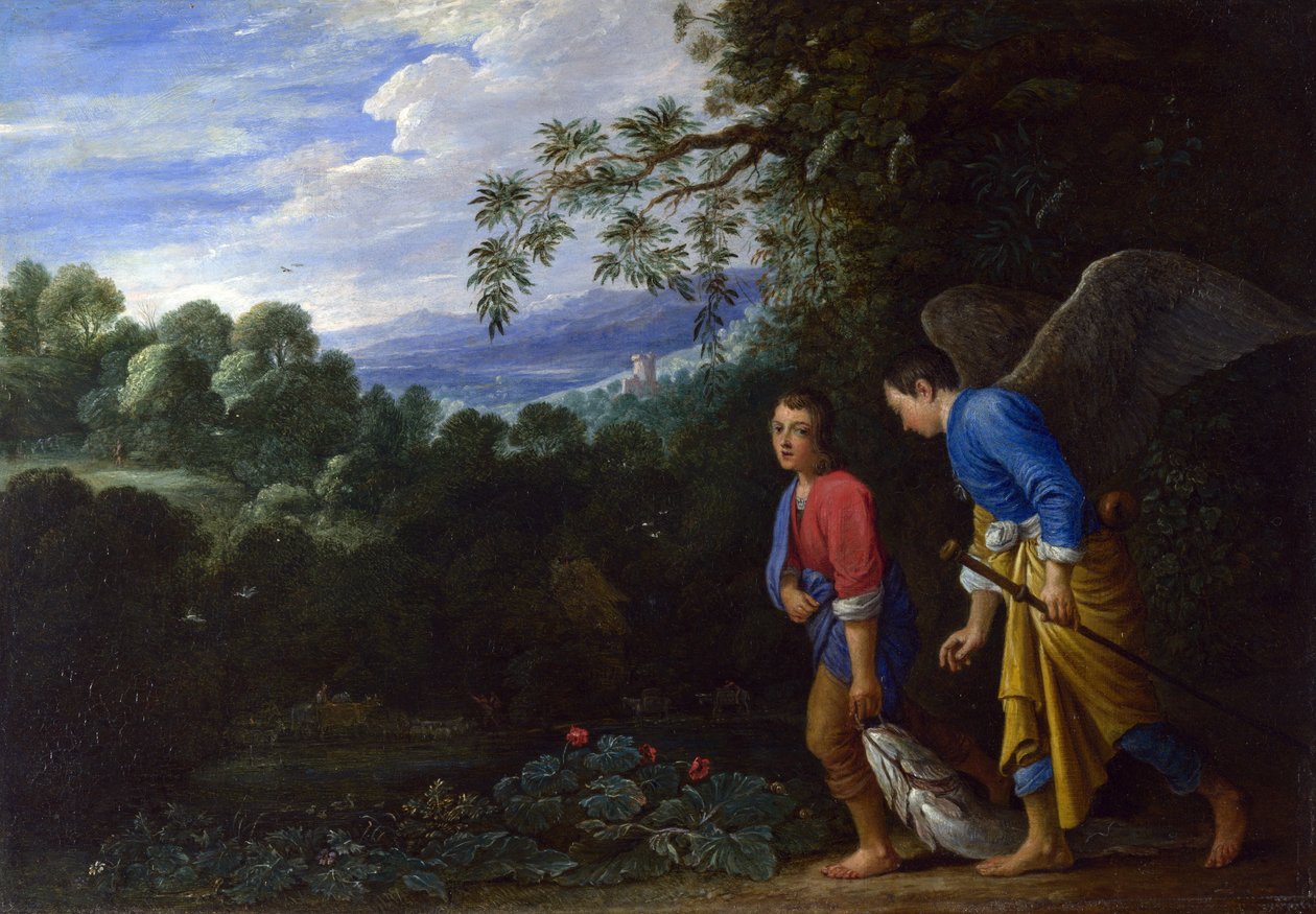 Tobias en de aartsengel Rafaël door Adam Elsheimer
