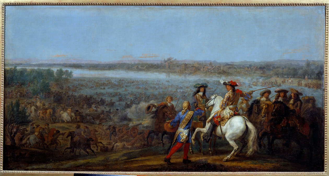 Hollandse Oorlog: de oversteek van de Rijn op 12/06/1672 door Adam Frans van der Meulen