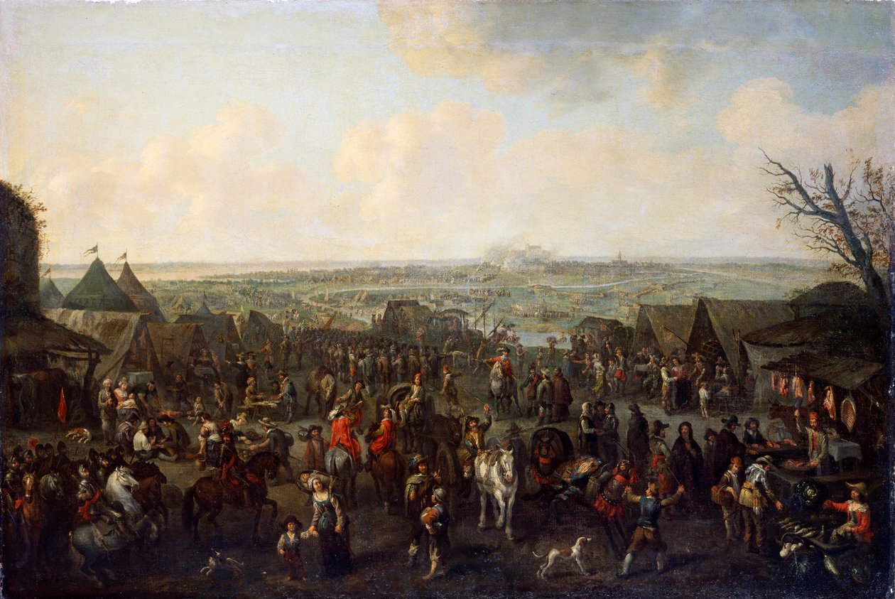 Het Beleg van een Stad, 1660 door Adam Frans van der Meulen