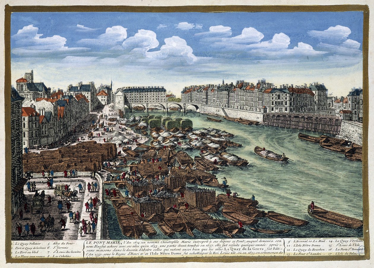 Le Pont Marie na de reconstructie - in 