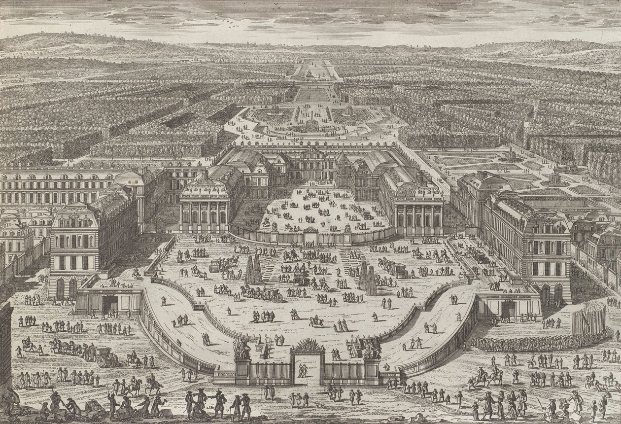 Algemeen uitzicht op het kasteel van Versailles door Adam Perelle