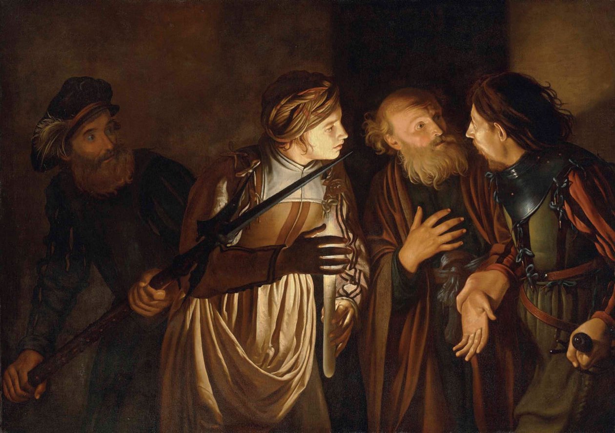 De Verloochening van Sint Petrus door Adam de Coster
