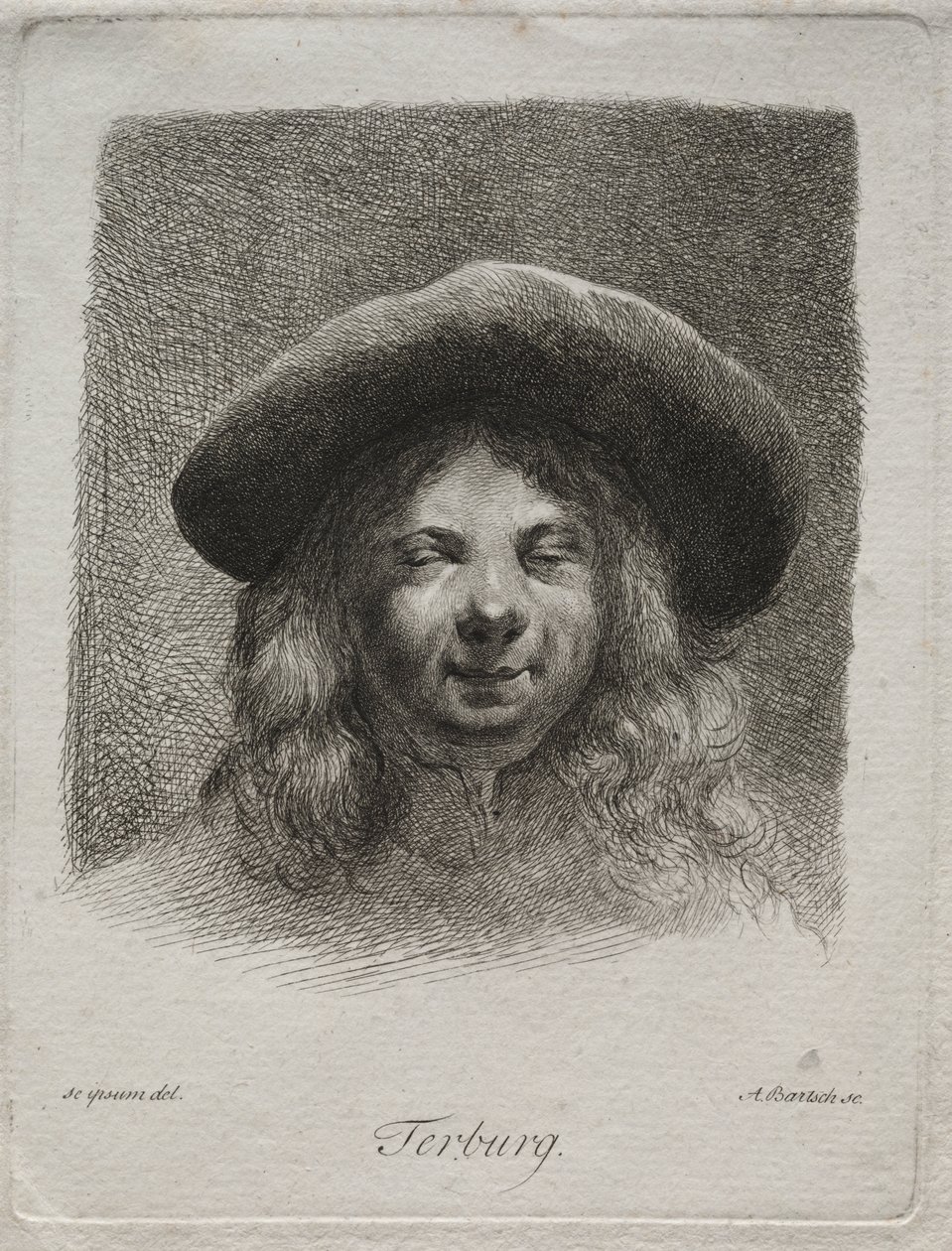 Portret van Gerard Terborch door Adam von Bartsch