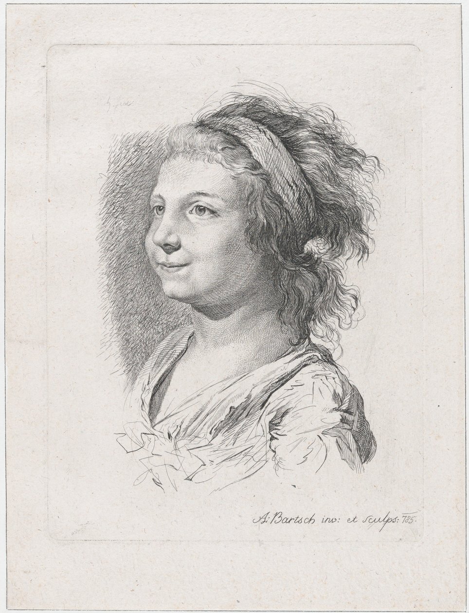 Portret van Maria Anna Schaubach, 1785 door Adam von Bartsch